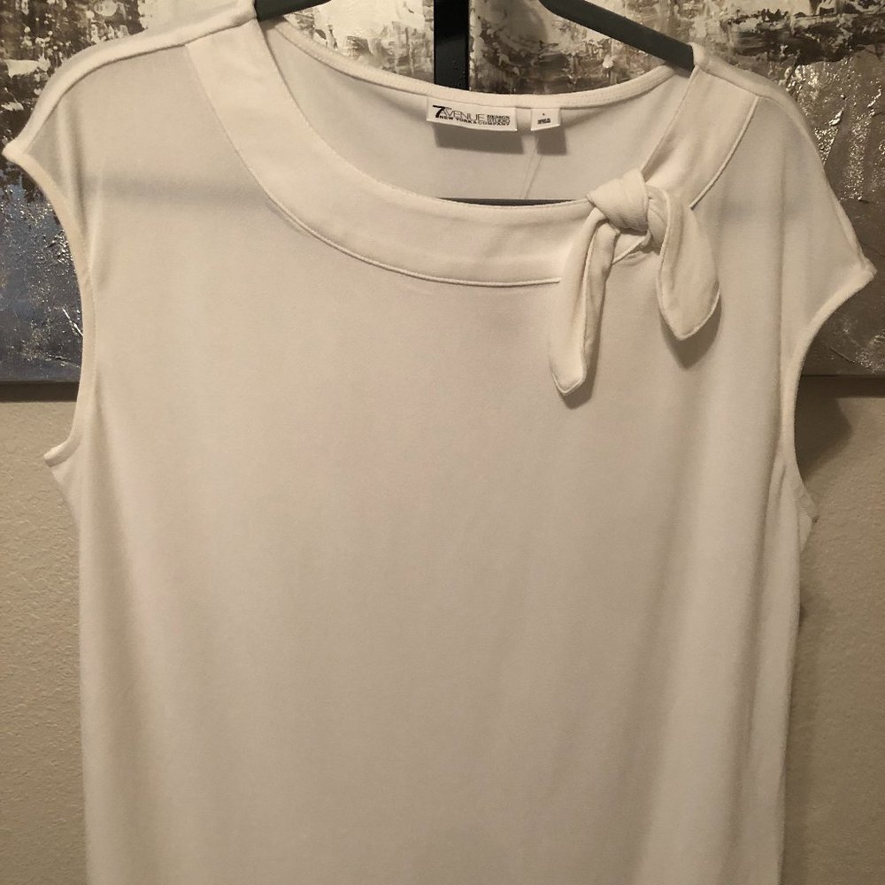 Brand New Never Worn, White Blouse With Tie.